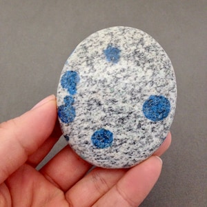 K2 Jasper Stone (Azurite in Granite) Palm Stone (1 3/4)&quot; Metaphysical Crystal, Crystal Magic, Meditation, Grounding, Clarity, Understanding