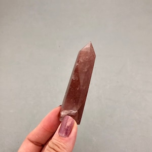 Strawberry Quartz Point (2&quot;+) for Love Stone, More Compassion, Crystal Magic, Crystal Grids, Higher Perspective, Metaphysical Crystal Point
