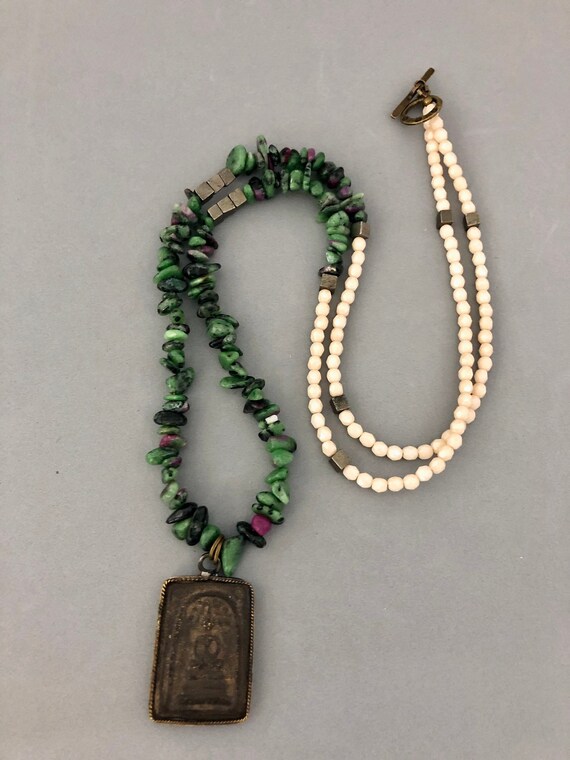 Pyrite Buddha Compassion and Spirituality necklace