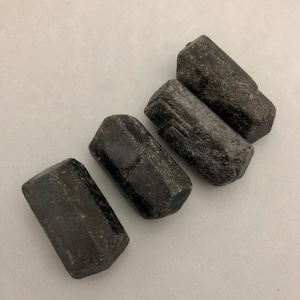 Natural Double Terminated Black Tourmaline Specimen Meditation Grounding Centering Earth Star Chakra Empath Protection Metaphysical Stone
