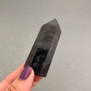 Iolite Crystal and Sunstone Crystal Point (2 3/4 - 3 9/16&quot;) Third Eye and Crown Chakra, Astral Travel, Shamanic Journeying, Metaphysical