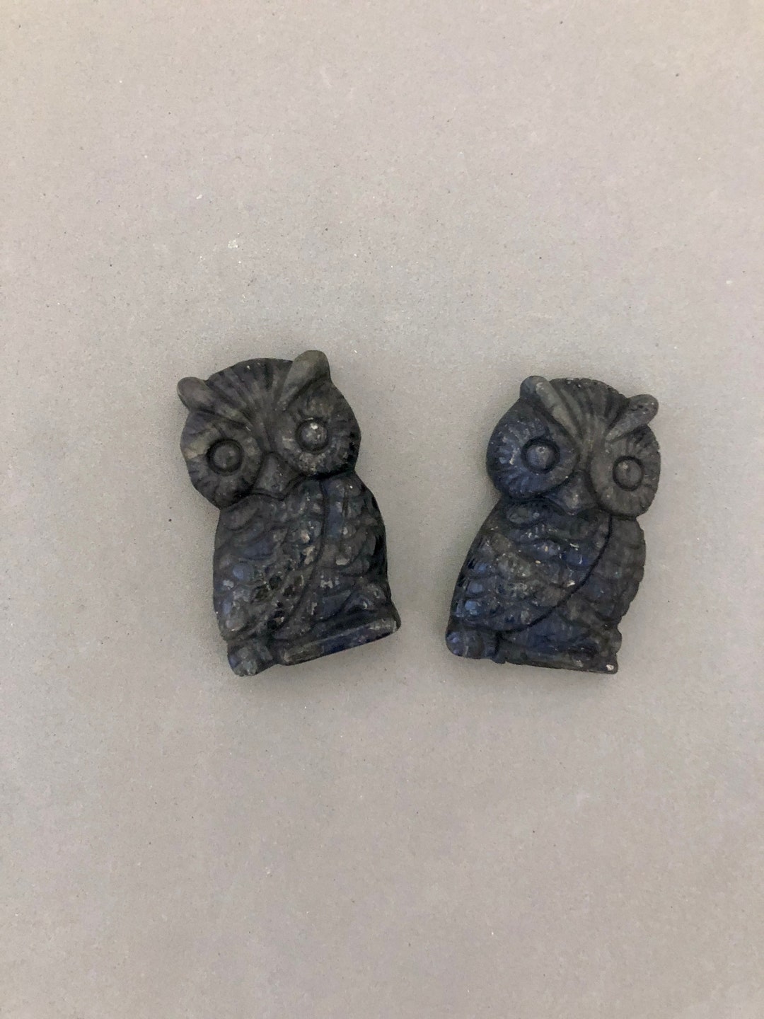 Labradorite Owl Carving Figurine 1 11/16 Tall for Etsy