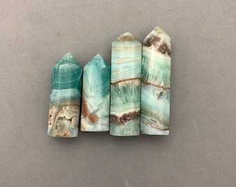 Blue Aragonite Mini Crystal Point (1 7/16") For Wire Wrapping Crafts, Crystal Grid, Metaphysical Crystal Grid Supply, Crystals Collectors