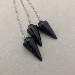 Blue Sandstone Pendulum for Divination, Altar Tool, Witchcraft, Crystal Magic, Dowsing, Psychic Answers & Readings, Energy Practitioner