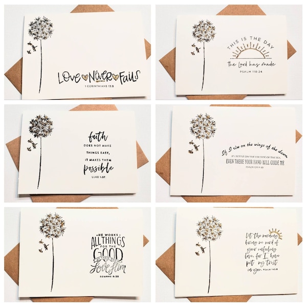 Scripture Note Cards - Etsy