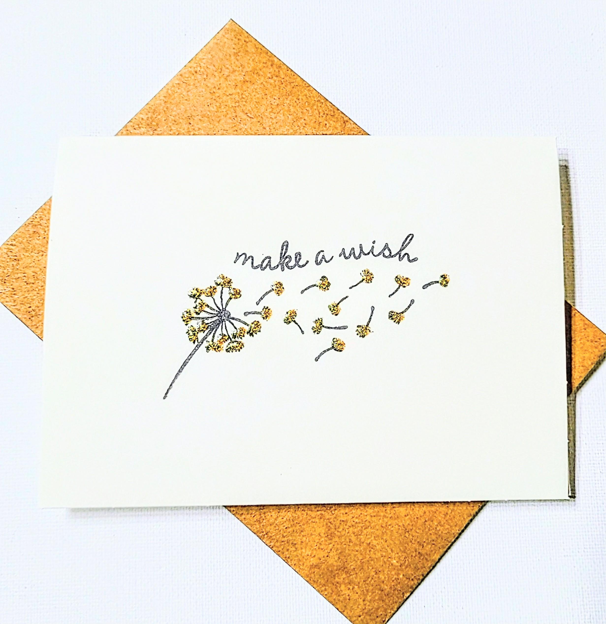 10 ~ Blank Inspirational , Make a Wish , Note Cards. Cards Are Ivory ...