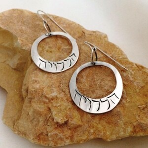 Hallelujah/Sterling handmade earrings/Hebrew letters/chased line design/Scriptural meaning/Messianic/praise/rustic/high end/gift