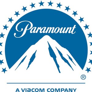 May include: A blue and white logo for Paramount Pictures, a Viacom Company. The logo features a mountain peak with a circle of stars around it. The word "Paramount" is written in a stylized font above the mountain.