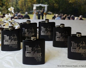 Godfather Wedding Flask for Men - 10 Personalized Groomsman Gift, Godfather Groomsmen Flasks, Groomsman Gift, Best Man Gift, Wedding Gift