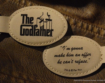 The Godfather Movie Logo Engraved Leatherette Keychain With Etsy