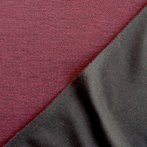 Maglia lana bordeaux e poliestere nero