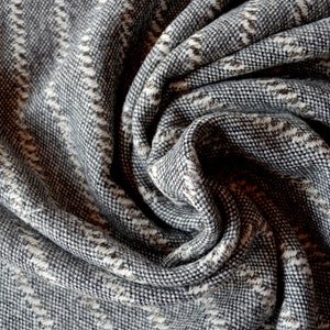 Black gold and white striped wool