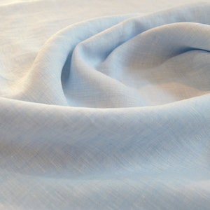 Cotone effetto lino azzurro chiaro