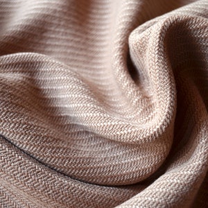Camel brown wool twill fabric