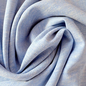 Light blue linen-viscose