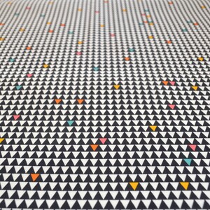 Geometric pattern printed stretch cotton