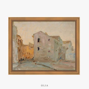 MAILED | European Village Painting | European Architecture Art | European Village Art | Vintage Architecture Art | European Village Print