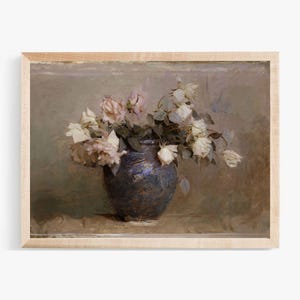 Roses Painting | Still Life Art | Roses Artwork | Vintage Flowers Artwork | Fine Art Print | Vintage Artwork PRINTABLE