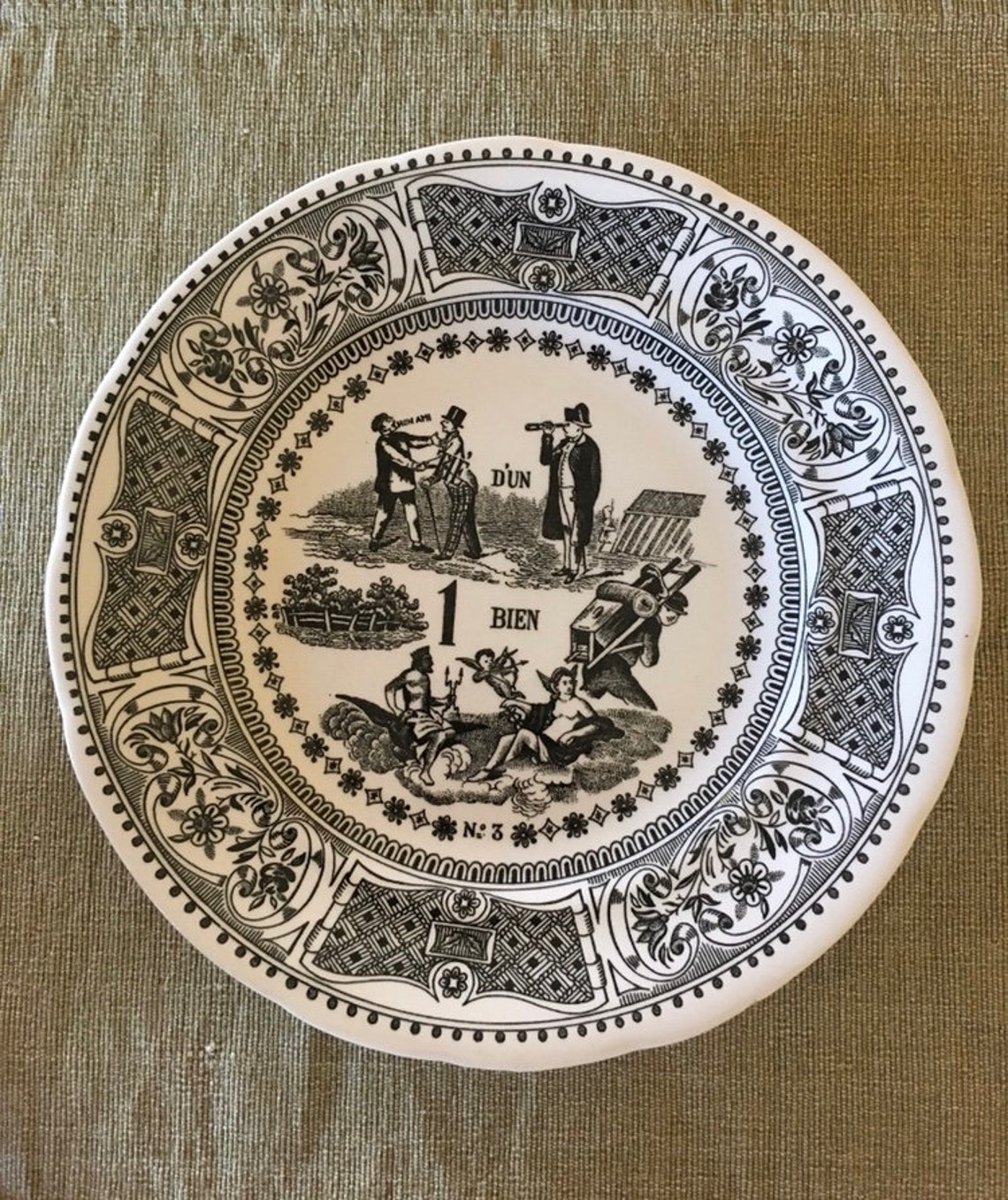 Antique /vintage GIEN Dessert Plates From France Etsy