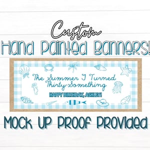 Custom Painted Banner | Birthday Banner | Party Banner | Personalized Party Banner | Hand-Painted Banner | Custom Party Decor | Kraft Banner