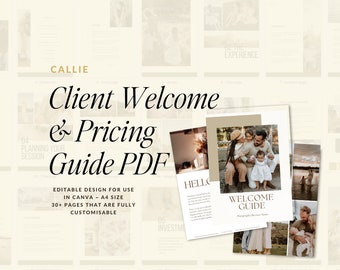 Callie Welcome & Pricing Guide ~ Canva template