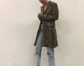 Cheetah trench coat jacket extra small xs