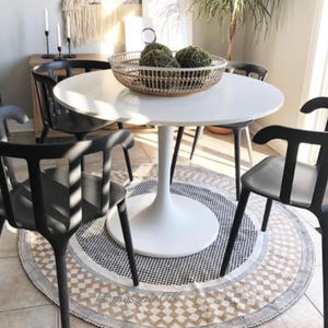 Round Rug, Machine Washable Rug, Area Rug Cotton Rug, Handblock Printed ...