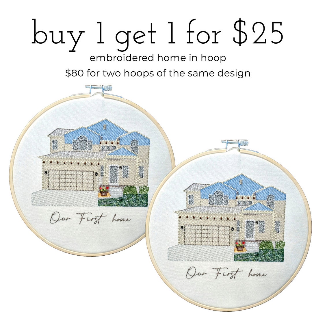 Custom Home Embroidery Hoop Set, Housewarming Gift, Realtor Gift - Etsy