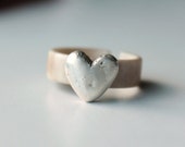 Antler heart ring, swedish sami antler ring, beautiful bohemian wedding ring