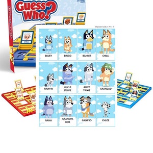 Bluey Guess Who Spiel Charaktere - NUR DIGITAL DATEI