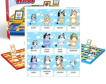 Bluey Guess Who Game Characters - DIGITAL FILE ONLY