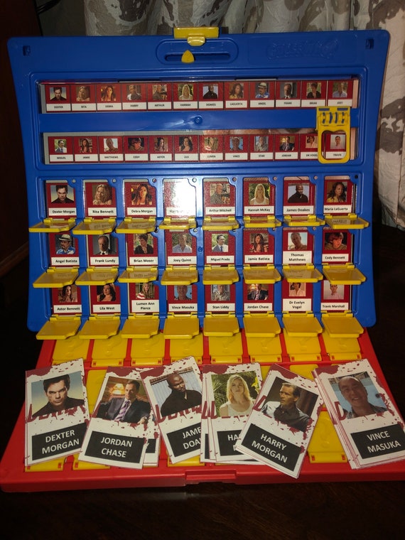 Dexter Guess Who Game Cards Guess Who Version PHYSICAL