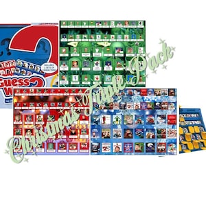 Christmas Guess Who Game Characters - 3 Files - Guess Who Version 2.0 Only! - DIGITAL FILE ONLY