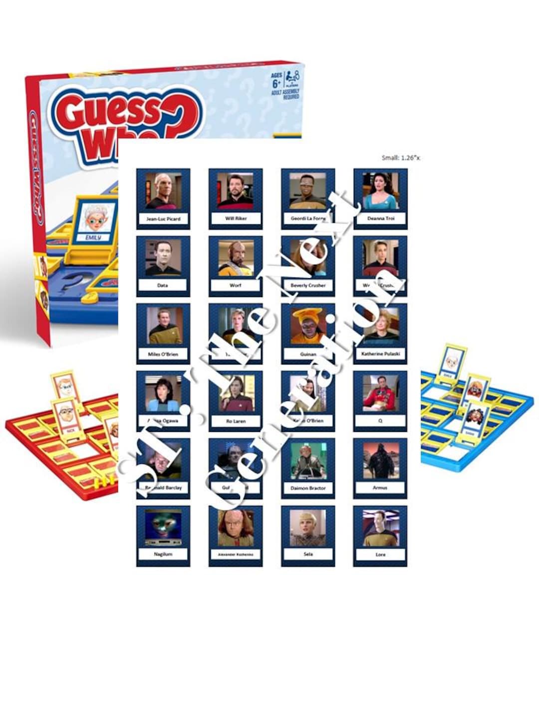 St: the Next Generation Guess Who Game Characters - PHYSICAL GAME ...