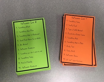 Halloween Scattergories Game (Download)