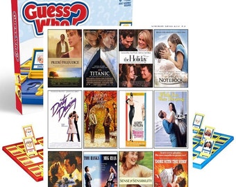 Romantic Movies Guess Who Game Characters - DIGITAL FILE ONLY