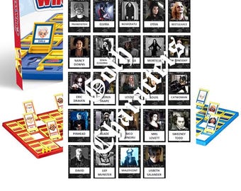 Personnages gothiques, Devinez qui, personnages du jeu - FICHIER NUMÉRIQUE UNIQUEMENT