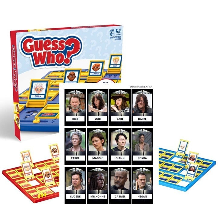 The Walking Dead Guess Who Game Characters - DIGITAL FILE ONLY