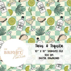 Cinco De Mayo Seamless Pattern, Tacos and Tequila, Tacos Seamless Pattern, Tacos and Margs, Tequila Party, Cinco de Mayo png, Tacos Tequila