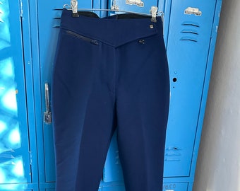 Obermeyer Royal Blue Stirrup Ski Pants 6R Made in Japan-these vintage pants look NEW