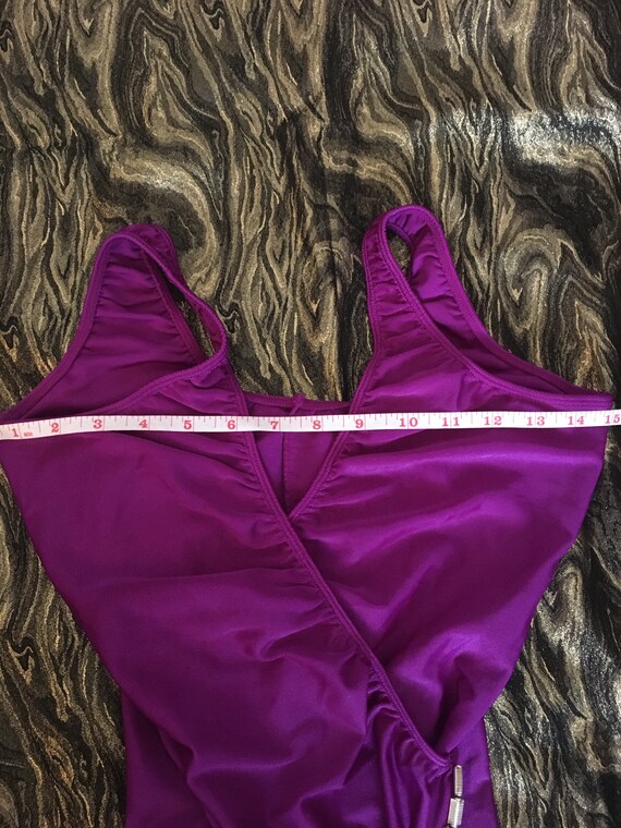 80's Danskin slimskins Imperial Purple Leotard, B… - image 10