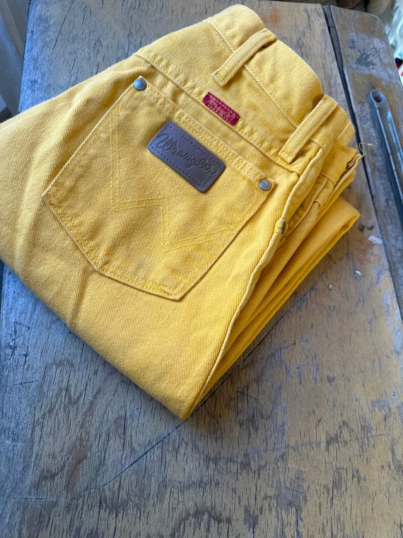 Vintage Wrangler 13X32 USA Made 100% Cotton Yello… - image 10