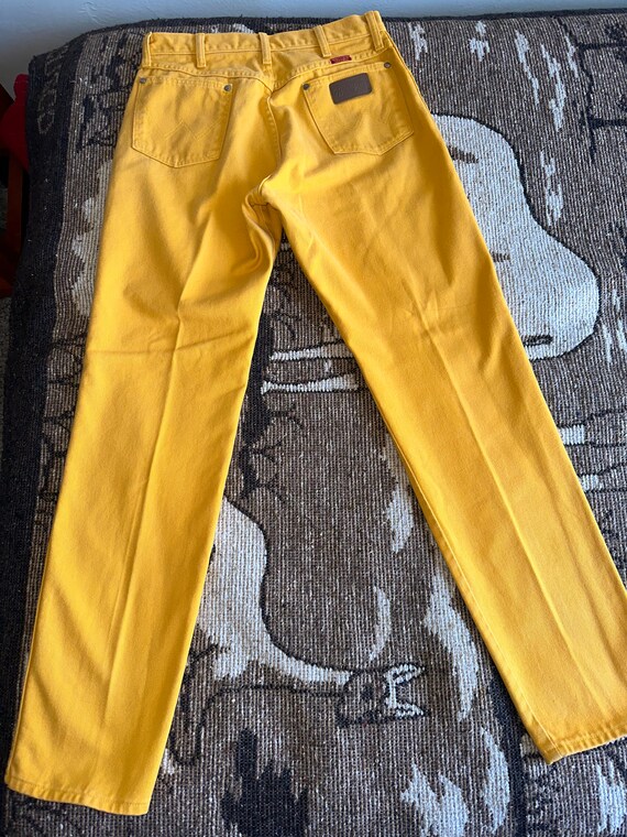 Vintage Wrangler 13X32 USA Made 100% Cotton Yello… - image 7