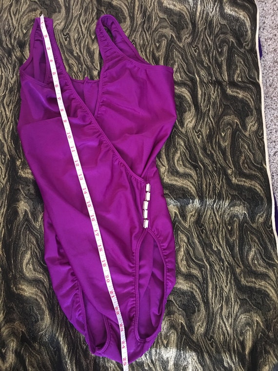 80's Danskin slimskins Imperial Purple Leotard, B… - image 7