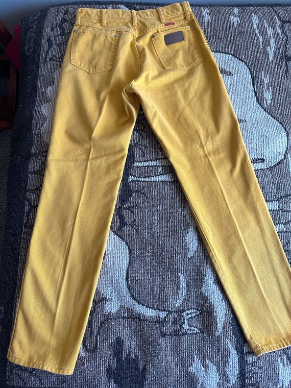 Vintage Wrangler 13X32 USA Made 100% Cotton Yello… - image 4