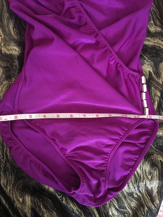 80's Danskin slimskins Imperial Purple Leotard, B… - image 8