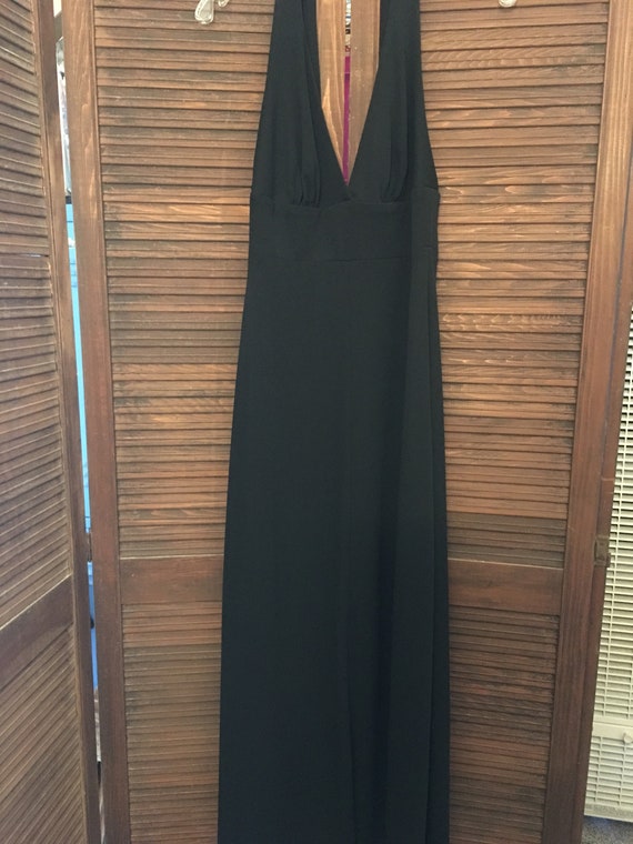 bcbg black halter dress