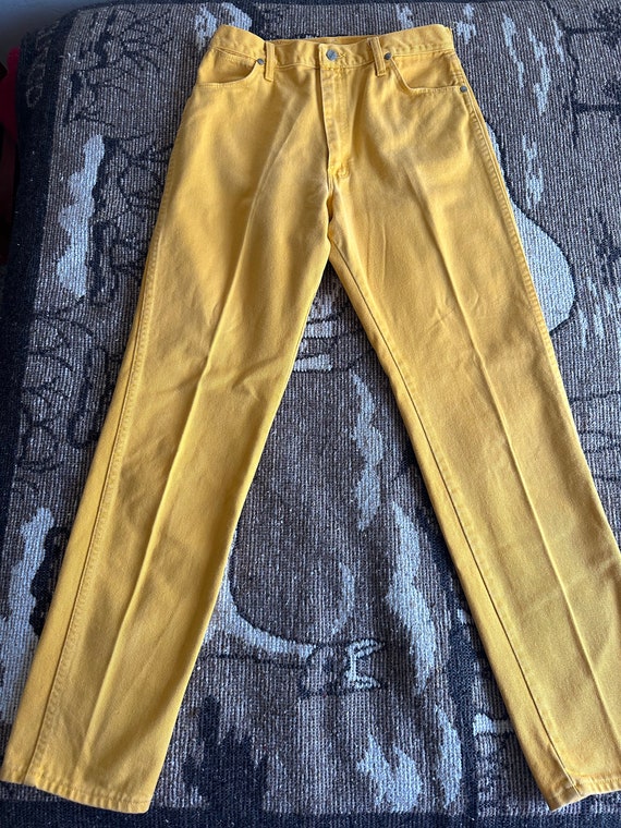 Vintage Wrangler 13X32 USA Made 100% Cotton Yello… - image 9