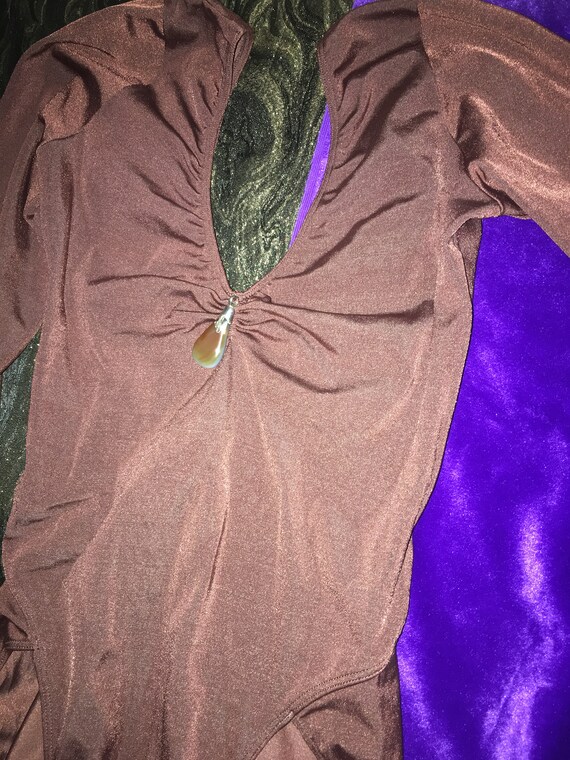80's Danskin Chocolate Freestyle Leotard, Bodysuit