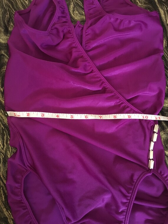 80's Danskin slimskins Imperial Purple Leotard, B… - image 9